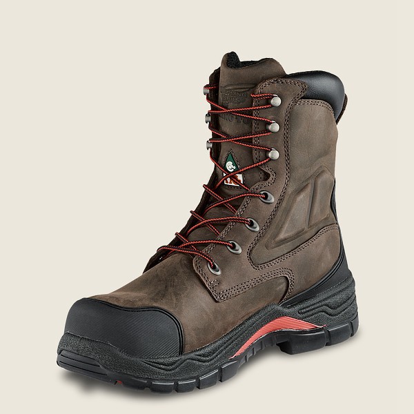 Red Wing Mens Safety Boots - King Toe® Adc - 8-inch Insulated Waterproof Csa Toe - Dark Grey - WTO68